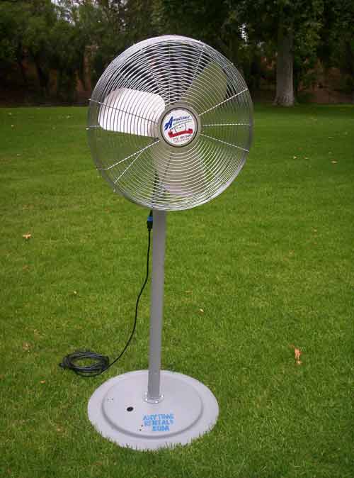 Coming in at around 6 FEET, this large surface fan is great for any area that needs to have a nice quantity of air circulating. Just plug it in and enjoy the quiet cool breeze!